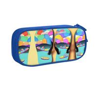 XTUAG Funny Flip Flops Slippers Art Sandals Large Capacity Double Layer Student Pen Back Case For School Supplies Fifteen