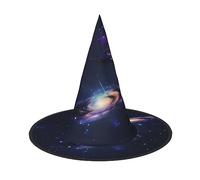 XTUAG Galaxy In The Universe Printing Halloween Witches Hats Witch Hat Adult Halloween Cosplay Party