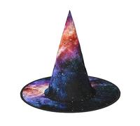 XTUAG Galaxy In The Universe Printing Halloween Witches Hats Witch Hat Adult Halloween Cosplay Party