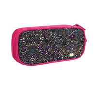 XTUAG Glitter Sequin Spot Large Capacity Double Layer Student Pen Caseback To School Supplies Forteen