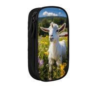 XTUAG Goat Large Capacity Double Layer Student Pen Caseback To School Supplies Forteen