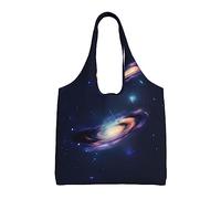 XTUAG Gold Black Wallpaper Canvas Bag Bag Handbag Eco-Friendly Reusable Groceryshopping Bags For Women Girls, Galaxy in the Universe, One Size