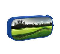 XTUAG Green Golf Course Large Capacity Double Layer Student Pen Caseback To School Supplies Forteen