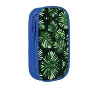 XTUAG Green Leaves Of Palm Tree Tropical Plant Large Capacity Double Layer Student Pen Caseback To School Supplies Forteen