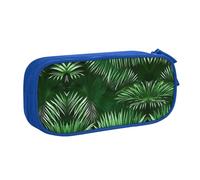 XTUAG Green Leaves Of Palm Tree Tropical Plants Large Capacity Double Layer Student Pen Caseback To School Supplies Forteen