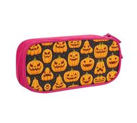 XTUAG Halloween Pumpkin Models Large Capacity Double Layer Student Pen Caseback For School Supplies Fifteen