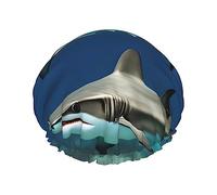 XTUAG Hammerhead Sharks Shower Cap For Women, Elastic And Reusable,Double Waterproof Layers Bathing Hat