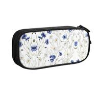 XTUAG Hand Drawn Flower Large Capacity Double Layer Student Pen Caseback To School Supplies Forteen