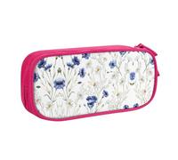 XTUAG Hand Drawn Flower Large Capacity Double Layer Student Pen Caseback To School Supplies Forteen