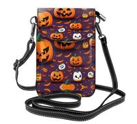 XTUAG Happy-Halloween-Day Trick-Or-Treat Crossbody Bag For Women Leather Cellphone Shoulder Purses Fashion Travel Designer Wallet