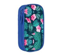 XTUAG Hawaii Red Flower Large Capacity Double Layer Student Pen Caseback To School Supplies Forteen