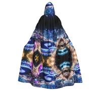 XTUAG Hong Kong Costume Halloween Hooded Full Length Hooded Cloak Halloween Christmas Fancy Cape Costumes