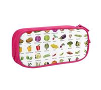 XTUAG Introduction Of Various Vegetables Large Capacity Double Layer Student Pen Caseback To School Supplies Forteen
