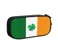 XTUAG Irish Flag Large Capacity Double Layer Student Pen Caseback To School Supplies Forteen