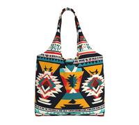 XTUAG Israeli Flag Canvas Bag Bag Handbag Eco-Friendly Reusable Groceryshopping Bags For Women Girls, Native American Pattern2, One Size