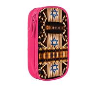 XTUAG Israeli Flag Large Capacity Double Layer Student Pen Caseback To School Supplies Forteen