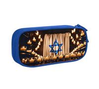XTUAG Israeli Flag Large Capacity Double Layer Student Pen Caseback To School Supplies Forteen