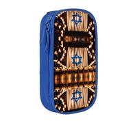 XTUAG Israeli Flag Large Capacity Double Layer Student Pen Caseback To School Supplies Forteen