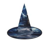 XTUAG Lighthouse Printing Halloween Witches Hats Witch Hat Adult Halloween Cosplay Party