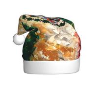 XTUAG Mexican American Flag Printing Christmas Hat Santa Hat With Xmas New Year Party Headwear