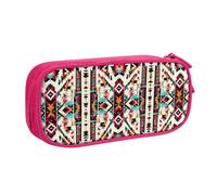 XTUAG Native American Pattern Large Capacity Double Layer Student Pen Caseback To School Supplies Forteen