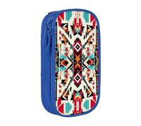 XTUAG Native American Pattern Large Capacity Double Layer Student Pen Caseback To School Supplies Forteen