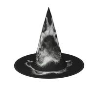 XTUAG Pawprint Printing Halloween Witches Hats Witch Hat Adult Halloween Cosplay Party