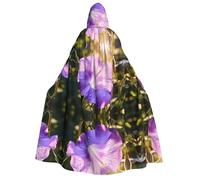 XTUAG Purple Morning Glory Costume Halloween Hooded Full Length Hooded Cloak Halloween Christmas Fancy Cape Costumes