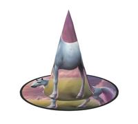 XTUAG Real Unicorn02 Printing Halloween Witches Hats Witch Hat Adult Halloween Cosplay Party