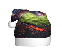 XTUAG Stadium Football Arena Sports Printing Christmas Hat Santa Hat With Xmas New Year Party Headwear