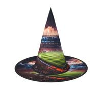 XTUAG Stadium Football Arena Sports Printing Halloween Witches Hats Witch Hat Adult Halloween Cosplay Party