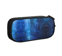 XTUAG The Blue Binary Large Capacity Double Layer Student Pen Caseback To School Supplies Forteen