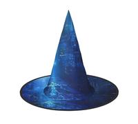 XTUAG The Blue Binary Printing Halloween Witches Hats Witch Hat Adult Halloween Cosplay Party