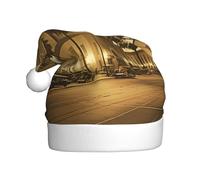 XTUAG The Old Hollywood Printing Christmas Hat Santa Hat With Xmas New Year Party Headwear