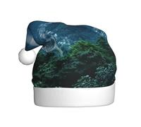 XTUAG The Old Hollywood Printing Christmas Hat Santa Hat With Xmas New Year Party Headwear