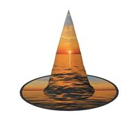 XTUAG The Sea Printing Halloween Witches Hats Witch Hat Adult Halloween Cosplay Party