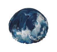 XTUAG Within The Tides Shower Cap For Women, Elastic And Reusable,Double Waterproof Layers Bathing Hat