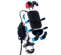 Xtuboz Motorcycle Phone Mount Holder with Charger Waterproof Handlebar 15W Wireless&PD USBC QC3.0 Fast Charging Port with Vibration Dampener Anti Shake for Motorcycle Fit 4.7''-7.2''Cell Phone