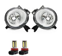 Xtufxkch Front Fog Light Lamp For Cayenne For Code 957 2007-2010 Fog Lamp Front Bumper Anti Light 95563116501 95563116601(With L*10 LED White)