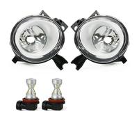 Xtufxkch Front Fog Light Lamp For Cayenne For Code 957 2007-2010 Fog Lamp Front Bumper Anti Light 95563116501 95563116601(With S*10 LED White)