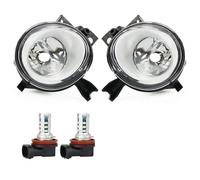 Xtufxkch Front Fog Light Lamp For Cayenne For Code 957 2007-2010 Fog Lamp Front Bumper Anti Light 95563116501 95563116601(With M*10 LED Blue)