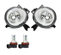Xtufxkch Front Fog Light Lamp For Cayenne For Code 957 2007-2010 Fog Lamp Front Bumper Anti Light 95563116501 95563116601(With M*10 LED Yellow)