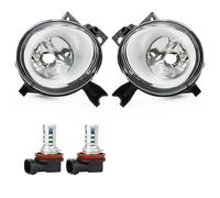 Xtufxkch Front Fog Light Lamp For Cayenne For Code 957 2007-2010 Fog Lamp Front Bumper Anti Light 95563116501 95563116601(With M*10 LED White)