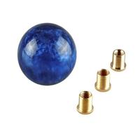 Xtufxkch Gear Stick Knob for Most Cars Interior Accessories Racing Marble Style Round Ball Gear Shift Knob with 3 Adapters(Blue)
