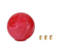 Xtufxkch Gear Stick Knob for Most Cars Interior Accessories Racing Marble Style Round Ball Gear Shift Knob with 3 Adapters(Red)