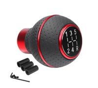 Xtufxkch Gear Stick Knob for Most Manual Cars Trucks SUV Vehicle 5 Speed Shift Knob Gear Stick Leather Shifter Lever Shifting Transmission(Red Ring)