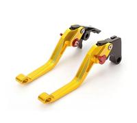 Xtufxkch Motorcycle Brake Clutch Levers for Yfs 200 for Blaster 1990-2002 Adjustable 3D Motorcycle Brake Clutch Lever Aluminum Motorbike(Short Gold)