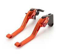 Xtufxkch Motorcycle Brake Clutch Levers for Yfs 200 for Blaster 1990-2002 Adjustable 3D Motorcycle Brake Clutch Lever Aluminum Motorbike(Short Orange)