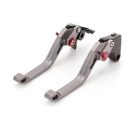 Xtufxkch Motorcycle Brake Clutch Levers for Yfs 200 for Blaster 1990-2002 Adjustable 3D Motorcycle Brake Clutch Lever Aluminum Motorbike(Short Grey)
