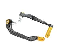 Xtufxkch Motorcycle Handguard Universal Motorcycle CNC Aluminum Alloy Handlebar Brake Clutch Lever Hand Guard Protector Modification Accessories Motorcycles Hand Guards(Gold)